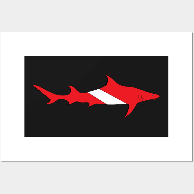 Dogfish Scuba Diver Wall Art by ACGraphics